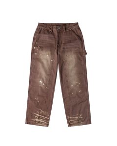 JEANS EVISU HEAVY WASHED AND DISTRESSED DAICOCK BROWN