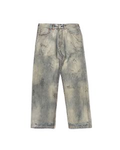 JEANS EVISU BLEACHED DISTRESSED 5P LIGHT TONE INDIGO