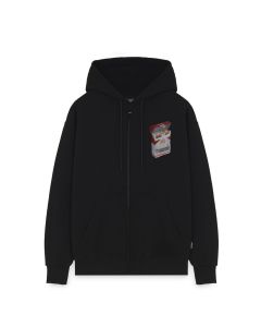 FELPA CAPPUCCIO PROPAGANDA POCKET ZIP HOODIE BLACK