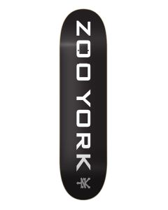 TAVOLA SKATE ZOO YORK TEAM OG 95 LOGO BLOCK DECK 7.5" BLACK WHITE GREY