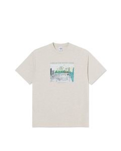 T-SHIRT MANICHE CORTE POLAR SKATE CO. TEE | MINDFULNESS IVORY GREY MELANGE