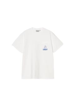 T-SHIRT MANICHE CORTE CARHARTT WIP S/S POND CORPS POCKET T-SHIRT WHITE HEAVY STONE WASH