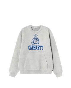 FELPA GIROCOLLO CARHARTT WIP POND CORPS SWEAT ASH HEATHER