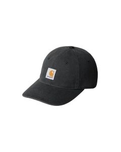 CAPPELLO CARHARTT WIP CANVAS CAP BLACK STONE WASHED U