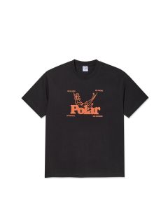 T-SHIRT MANICHE CORTE POLAR SKATE CO. TEE | NO WORRIES BLACK