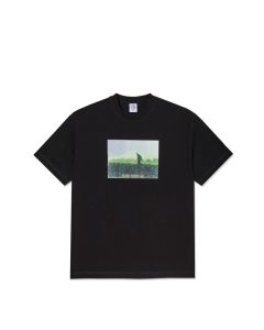 T-SHIRT MANICHE CORTE POLAR SKATE CO. CONTRAST TEE | BEACH WALK BLACK PURPLE