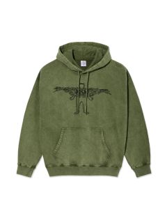 FELPA CAPPUCCIO POLAR SKATE CO. ACID FRANK HOODIE | SOUL ARMY GREEN