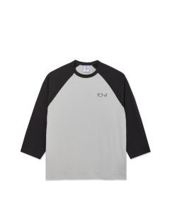T-SHIRT MANICHE CORTE POLAR SKATE CO. 3/4 SLEEVE TEE BLACK SILVER