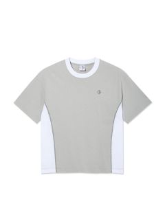 T-SHIRT MANICHE CORTE POLAR SKATE CO. SURF PANEL TEE SILVER WHITE