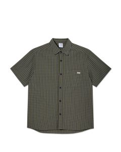 CAMICIA MANICHE CORTE POLAR SKATE CO. MITCHELL SHIRT BLACK GREEN
