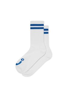 CALZE POLAR SKATE CO. RIB SOCKS | HAPPY SAD WHITE BLUE