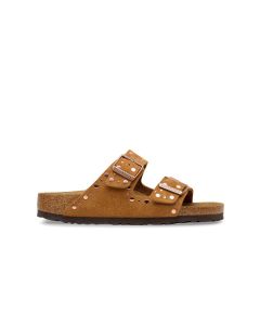 CALZATURE SPIAGGIA BIRKENSTOCK ARIZONA SUEDE LEATHER (S) RIVET MINK