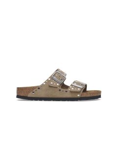 CALZATURE SPIAGGIA BIRKENSTOCK ARIZONA SUEDE LEATHER (S) RIVET TAUPE