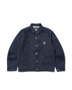GIACCA X-LARGE LABEL DENIM JACKET INDIGO