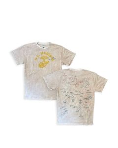 T-SHIRT MANICHE CORTE ILLEGAL VINTAGE MARINES BEIGE