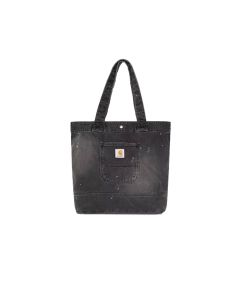 BORSA CARHARTT WIP DENIM TOTE BLACK DESTROY WASH SPLATTER U