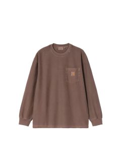T-SHIRT MANICHE LUNGHE CARHARTT WIP L/S LOOSE POCKET T-SHIRT TOBACCO GARMENT DYED