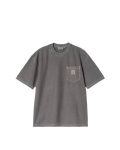 T-SHIRT MANICHE CORTE CARHARTT WIP S/S LOOSE POCKET T-SHIRT BLACK GARMENT DYED