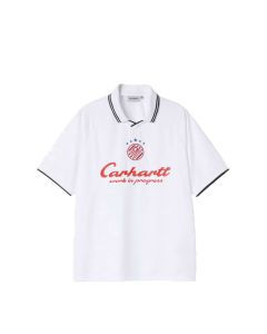 T-SHIRT MANICHE CORTE CARHARTT WIP S/S TERRACE FOOTBALL T-SHIRT HEART TRAIN JACQUARD WHITE