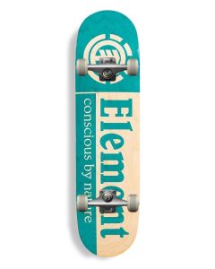 SKATE COMPLETO ELEMENT CBN 8.25" NATURAL WOOD TEAL GREEN U