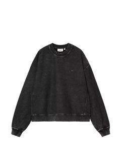FELPA GIROCOLLO CARHARTT WIP W' LAMBERT SWEAT BLACK MOON WASH