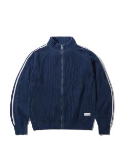 MAGLIONE BUTTER GOODS CLUB ZIP-THRU KNIT NAVY