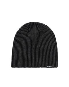 BERRETTA BUTTER GOODS RIBBED SKULLY BEANIE WASHED BLACK U