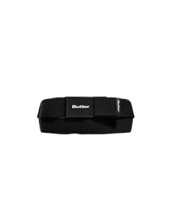 CINTURA BUTTER GOODS LOGO WOVEN BELT BLACK U