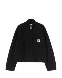 FELPA GIROCOLLO CARHARTT WIP W' DETROIT HALF ZIP SWEATER BLACK