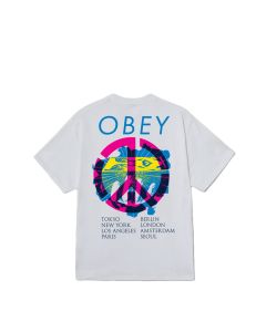 T-SHIRT MANICHE CORTE OBEY OBEY PEACE BRICK TEE WHITE