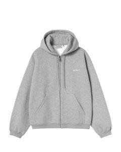 FELPA CAPPUCCIO CARHARTT WIP HOODED EBBERT JACKET GREY HEATHER WHITE
