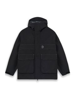 GIACCA POLAR SKATE CO. CARGO SHELL JACKET BLACK SILVER