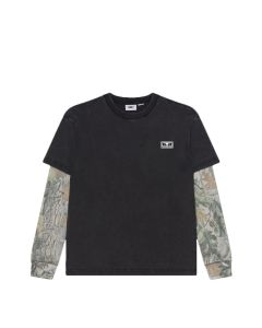T-SHIRT MANICHE LUNGHE OBEY OBEY POST 2FER DUSTY BLACK LIMO MULTI