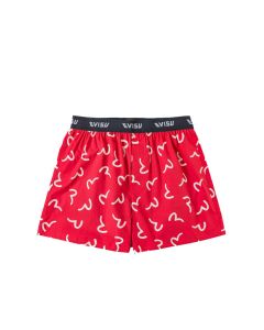 INTIMO EVISU ESSENTIAL TRUNKS WITH AO PRINT ALLOVER RED