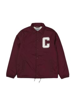 GIACCA CARHARTT WIP PEMBROKE PILE COACH JACKET MULBERRY WHITE 