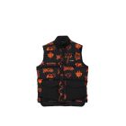 GIACCA IUTER HORNS ALLOVER PUFF VEST BLACK 