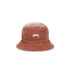 CAPPELLO STUSSY WASHED STOCK BUCKET HAT RUST 