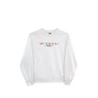 FELPA GIROCOLLO VANS RAINBOW SCRIPT CREW OATMEAL HEATHER