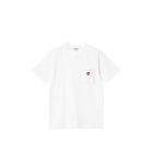 T-SHIRT MANICHE CORTE CARHARTT WIP S/S POCKET HEART T-SHIRT WHITE RED