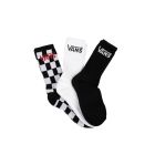 CALZE VANS BY CLASSIC CREW YOUTH (10-13.5, 3PK) BLACK CHECKERBOARD U