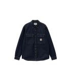 GIACCA CARHARTT WIP MANNY SHIRT JAC BLUE RINSED