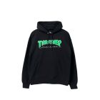 FELPA CAPPUCCIO THRASHER OUTLINED HOOD WS23 BLACK GREEN