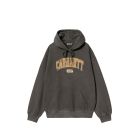 FELPA CAPPUCCIO CARHARTT WIP HOODED LIBRARY SWEAT BLACK GARMENT DYED