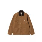 GIACCA CARHARTT WIP MICHIGAN COAT HAMILTON BROWN TOBACCO RINSED