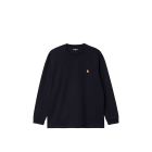 T-SHIRT MANICHE LUNGHE CARHARTT WIP L/S CHASE T-SHIRT DARK NAVY GOLD