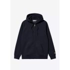 GIACCA CARHARTT WIP HOODED CHASE JACKET DARK NAVY GOLD