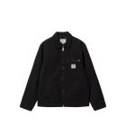 GIACCA CARHARTT WIP DETROIT JACKET BLACK BLACK RINSED