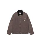 GIACCA CARHARTT WIP OG DETROIT JACKET TOBACCO BLACK STONE CANVAS