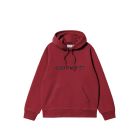 FELPA CAPPUCCIO CARHARTT WIP HOODED CARHARTT SWEAT SCARLET GRAPHITE