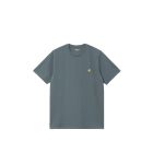 T-SHIRT MANICHE CORTE CARHARTT WIP S/S CHASE T-SHIRT COZY BLUE GOLD